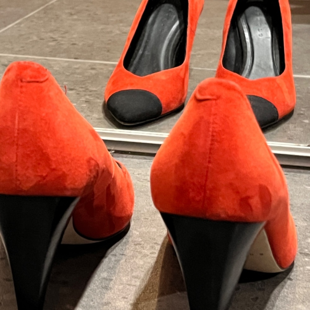 Sandro Orange and Black Heels - Picture 11 of 14